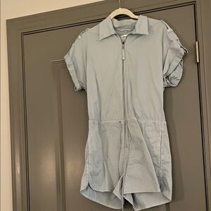 Pistola Sky Blue Zip-Up Romper